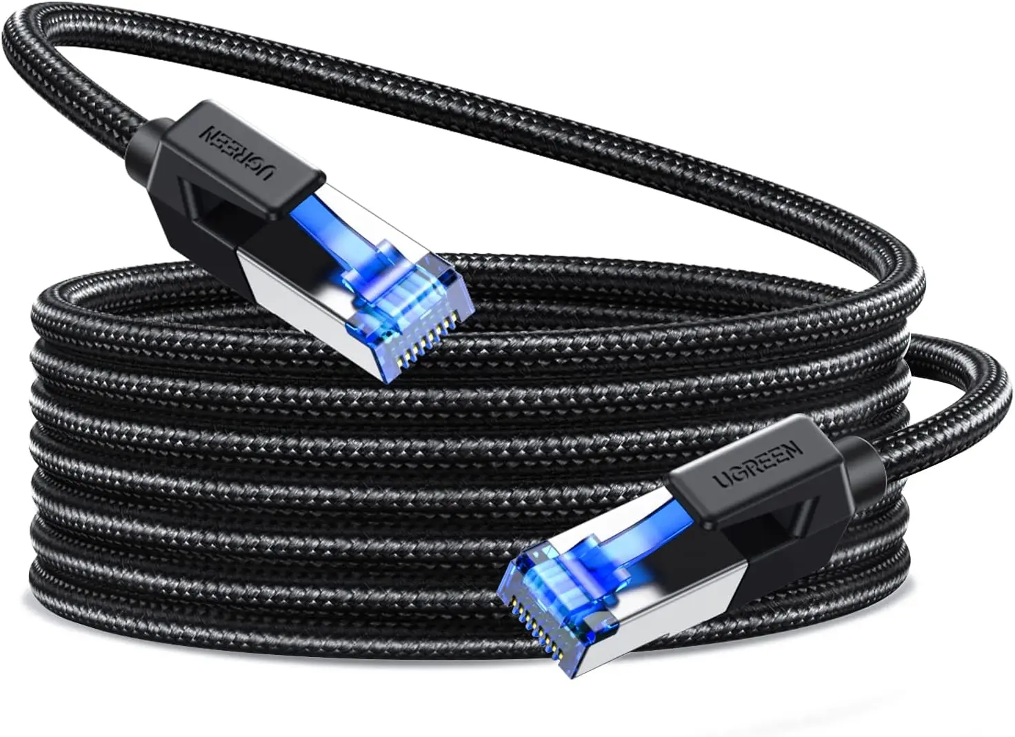 UGREEN NW153 Cat8 Pure Copper Ethernet Cable Braided (Black)