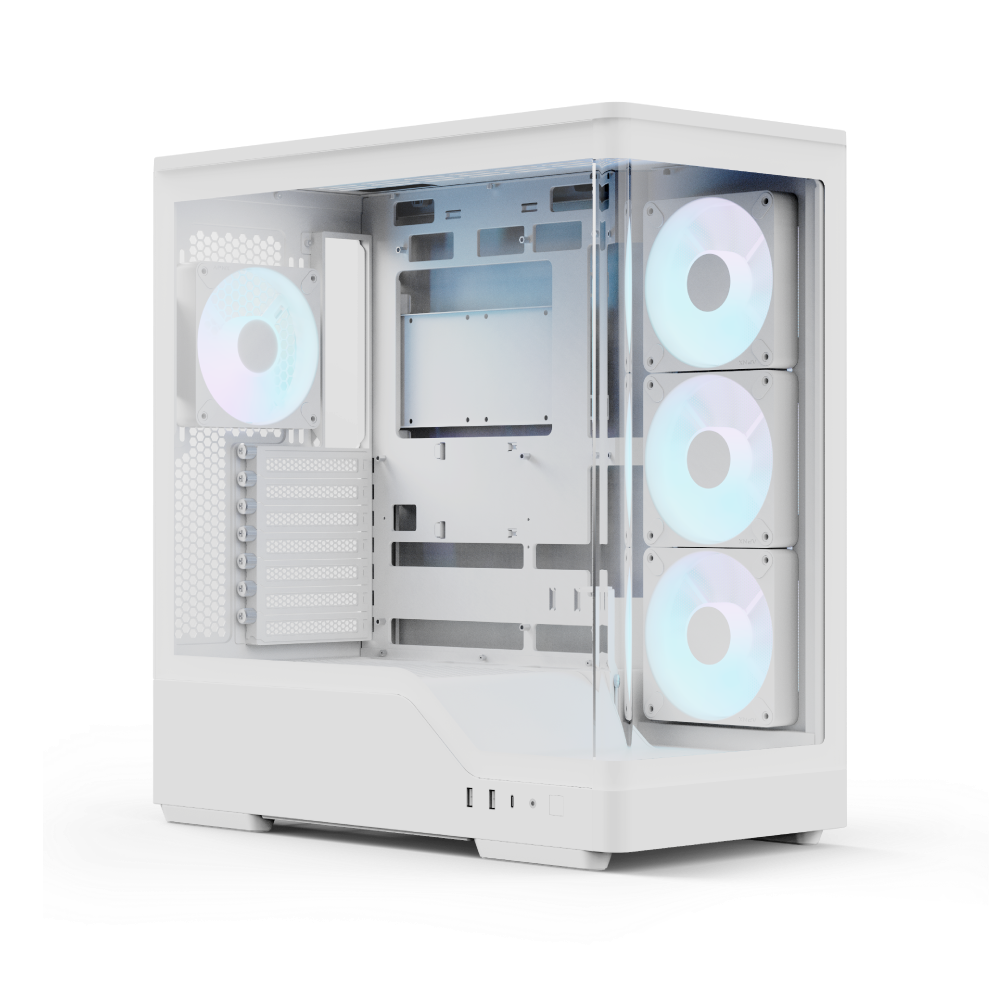 AEROCOOL P500A ATX Mid Tower GAMING CASE - WHITE