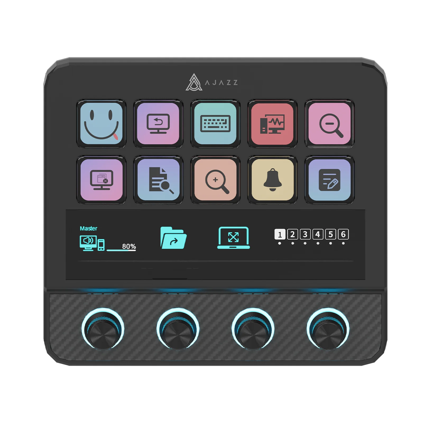 AJAZZ AKP05E PRO 10 Keys Wired Multifunctional Console with Customizable Knobs