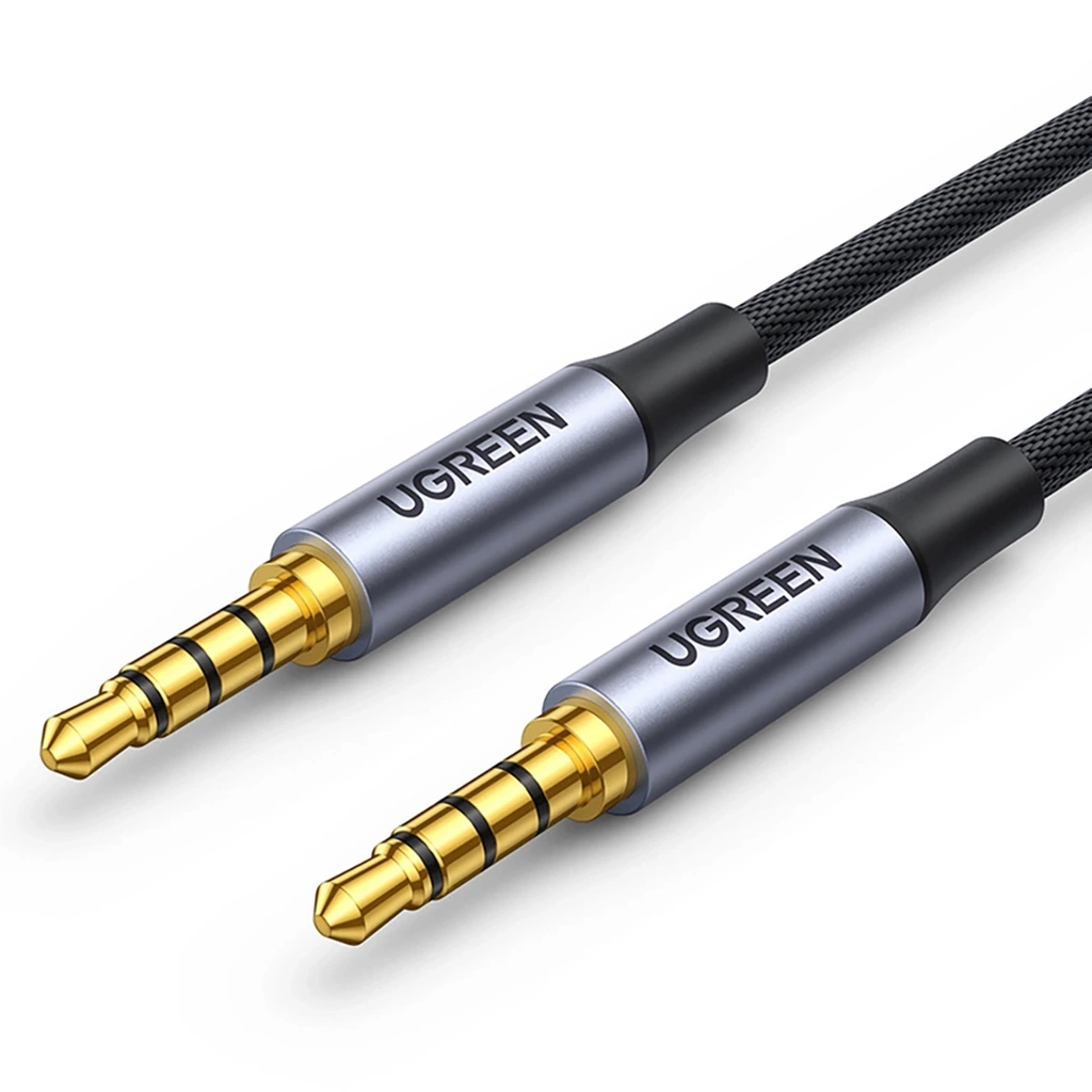UGREEN 3.5mm Male to Male 4-Pole Microphone Audio Cable 1m (Blue aluminum shell + Braid)