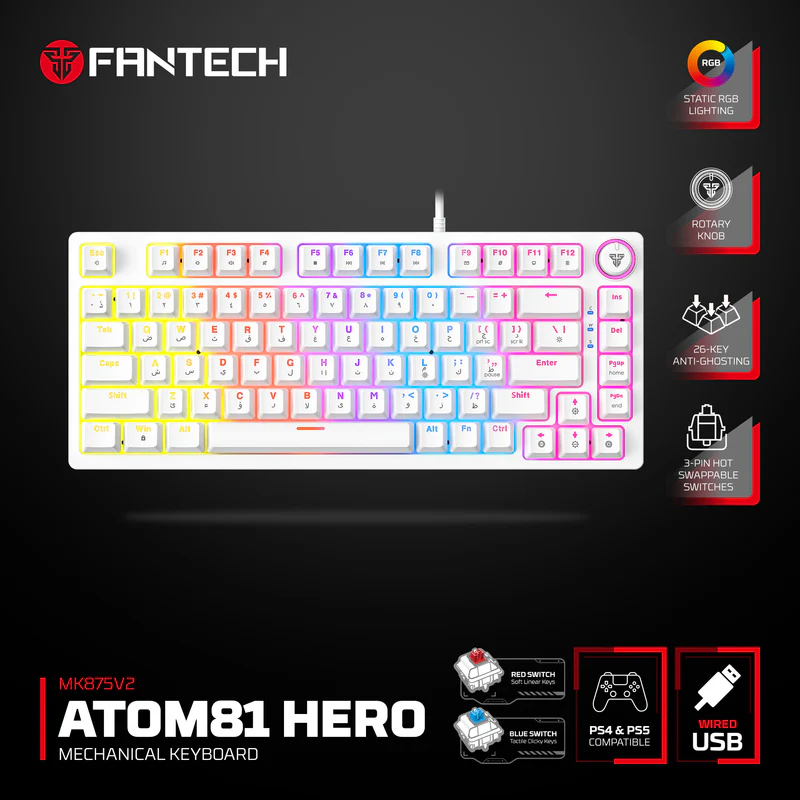 FANTECH MK875V2 ATOM81 HERO GAMING KEYBOARD