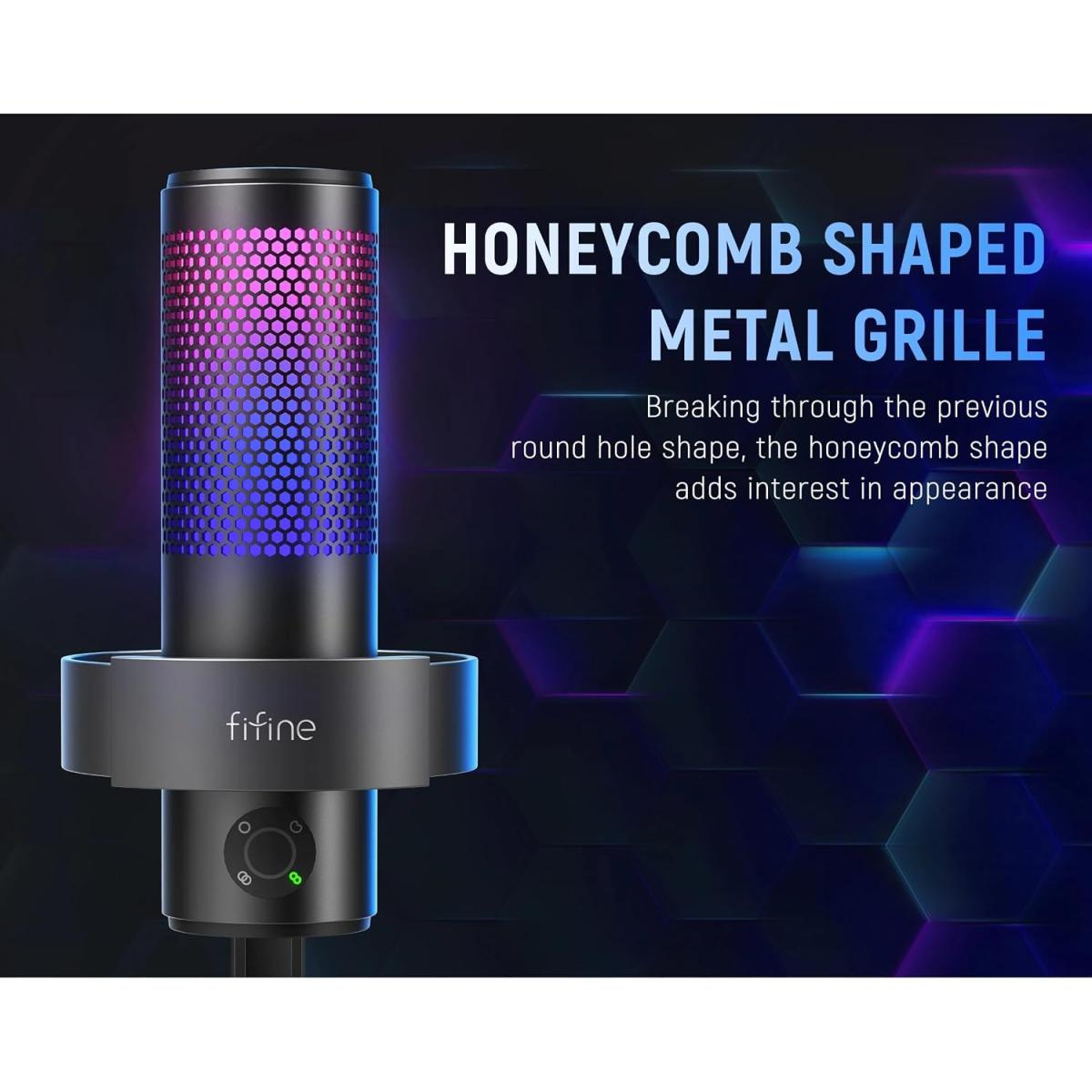 FIFINE A9 AMPLI GAME RGB MICROPHONE SERIES - BLACK