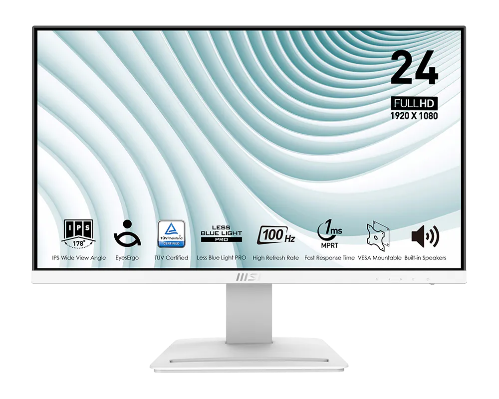 MSI PRO MP243XW 100HZ IPS FHD 1ms Monitor MSI PRO MP243XW 100HZ IPS FHD 1ms Monitor