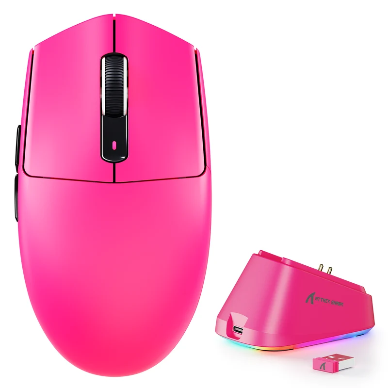 ATTACK SHARK G3 PRO Tri-mode Wireless Gaming Mouse - Berry Red