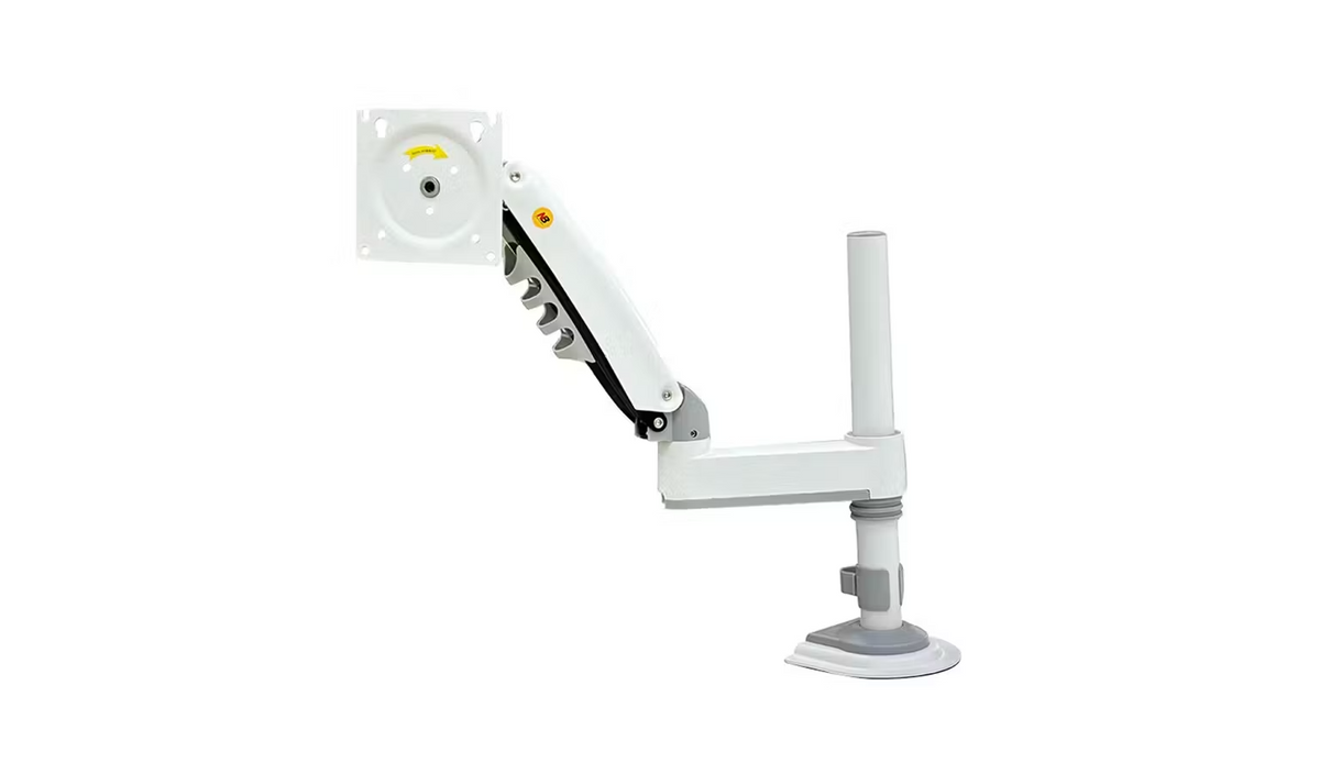 NB NORTH BAYOU H100 MONITOR DESK MOUNT STAND MOTION SWIVEL MONITOR ARM WHITE