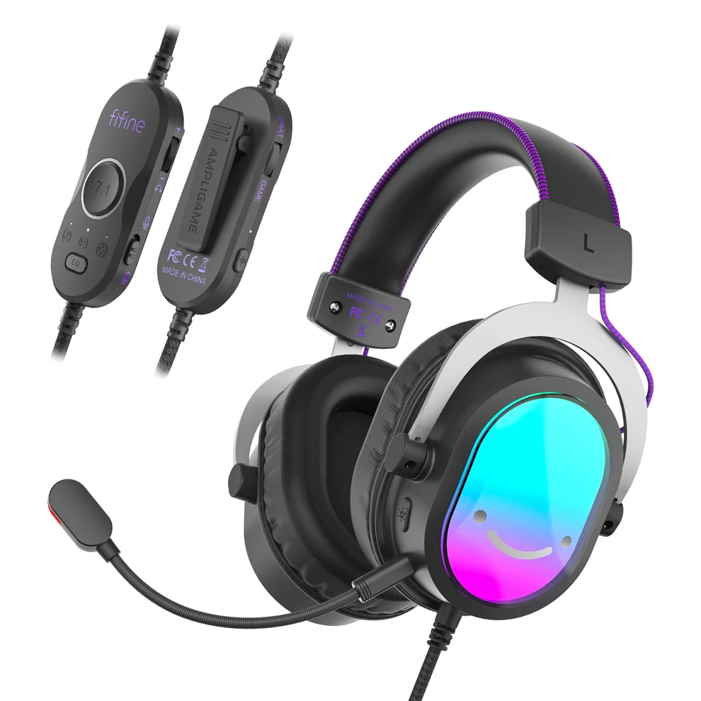 FIFINE AmpliGame H16 Wired Gaming Headset - Black