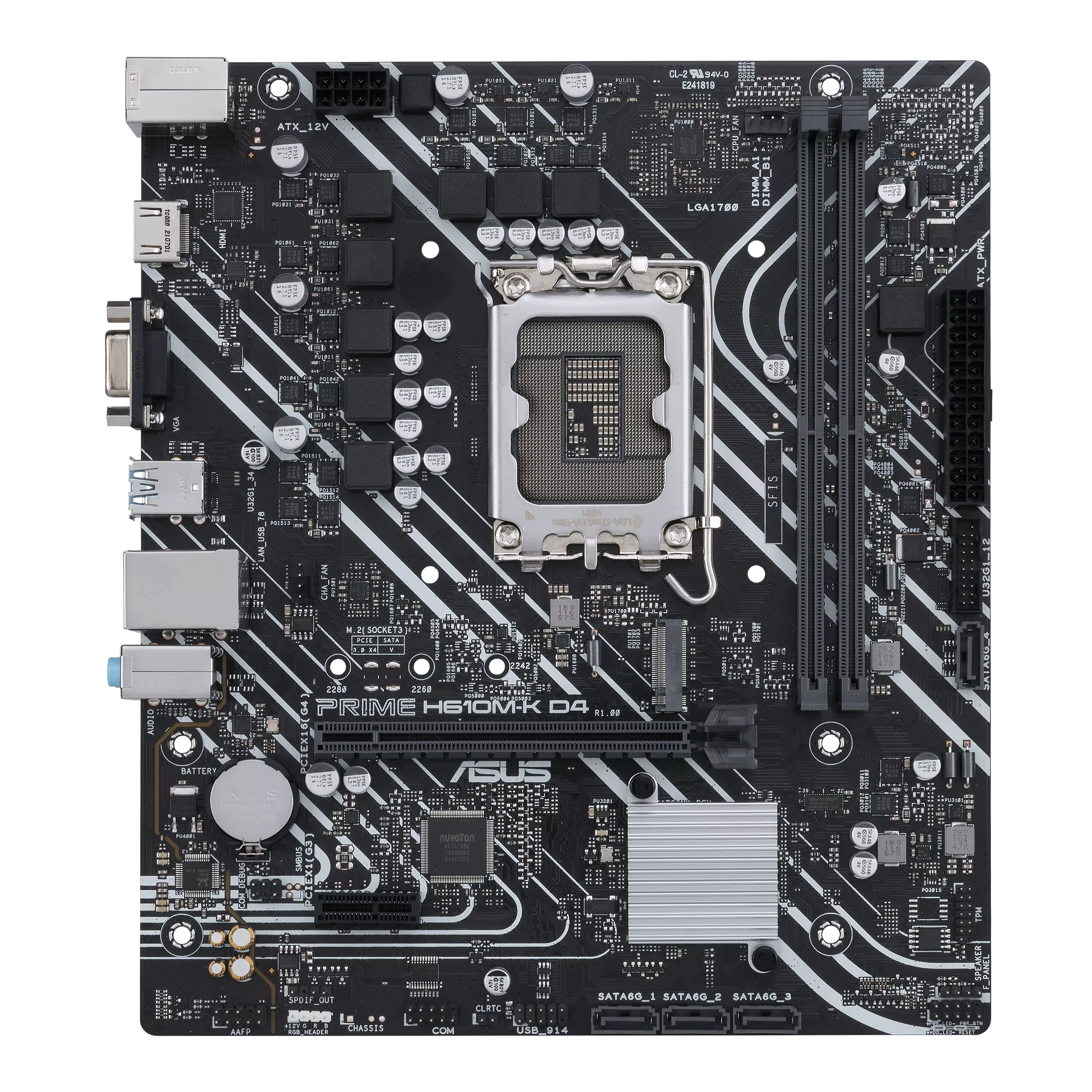 ASUS PRIME H610M-K D4 ARGB Intel H610 LGA 1700 Micro ATX MOTHERBOARD