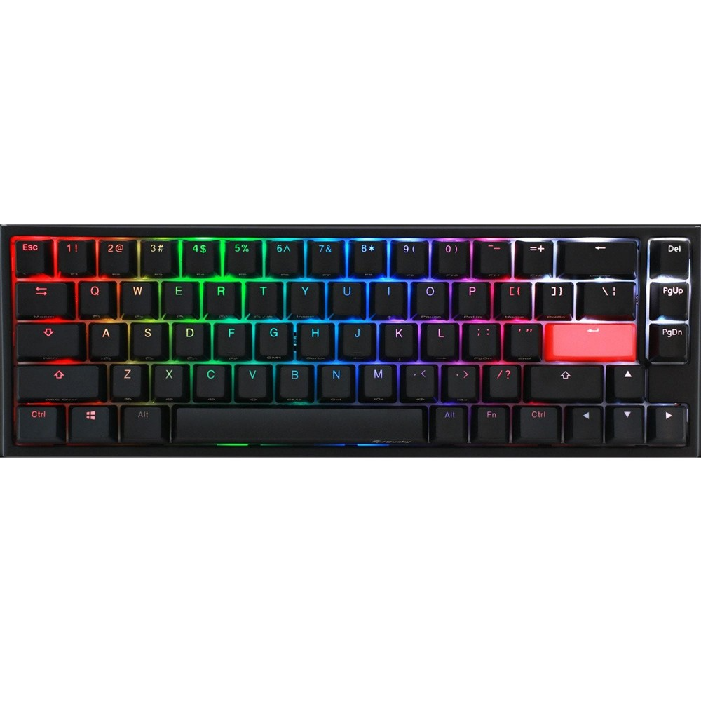 Ducky One 2 Mini SF 65% Gaming Keyboard Cherry RED RGB Switch, Black - Arabic Ducky One 2 Mini SF 65% Gaming Keyboard Cherry RED RGB Switch, Black - Arabic