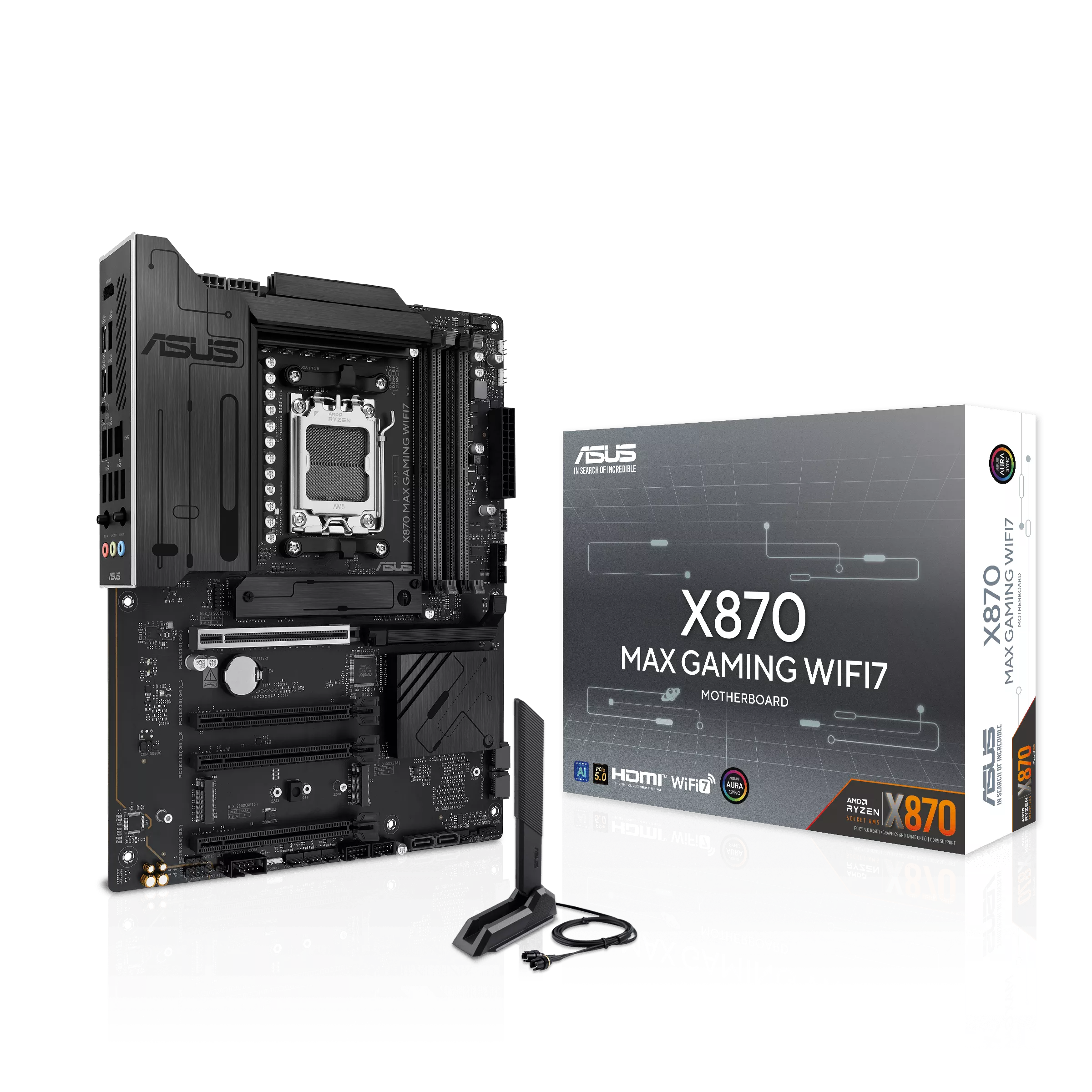 ASUS X870 MAX GAMING WIFI 7 AM5 ATX Motherboard, AMD X870 Chipset