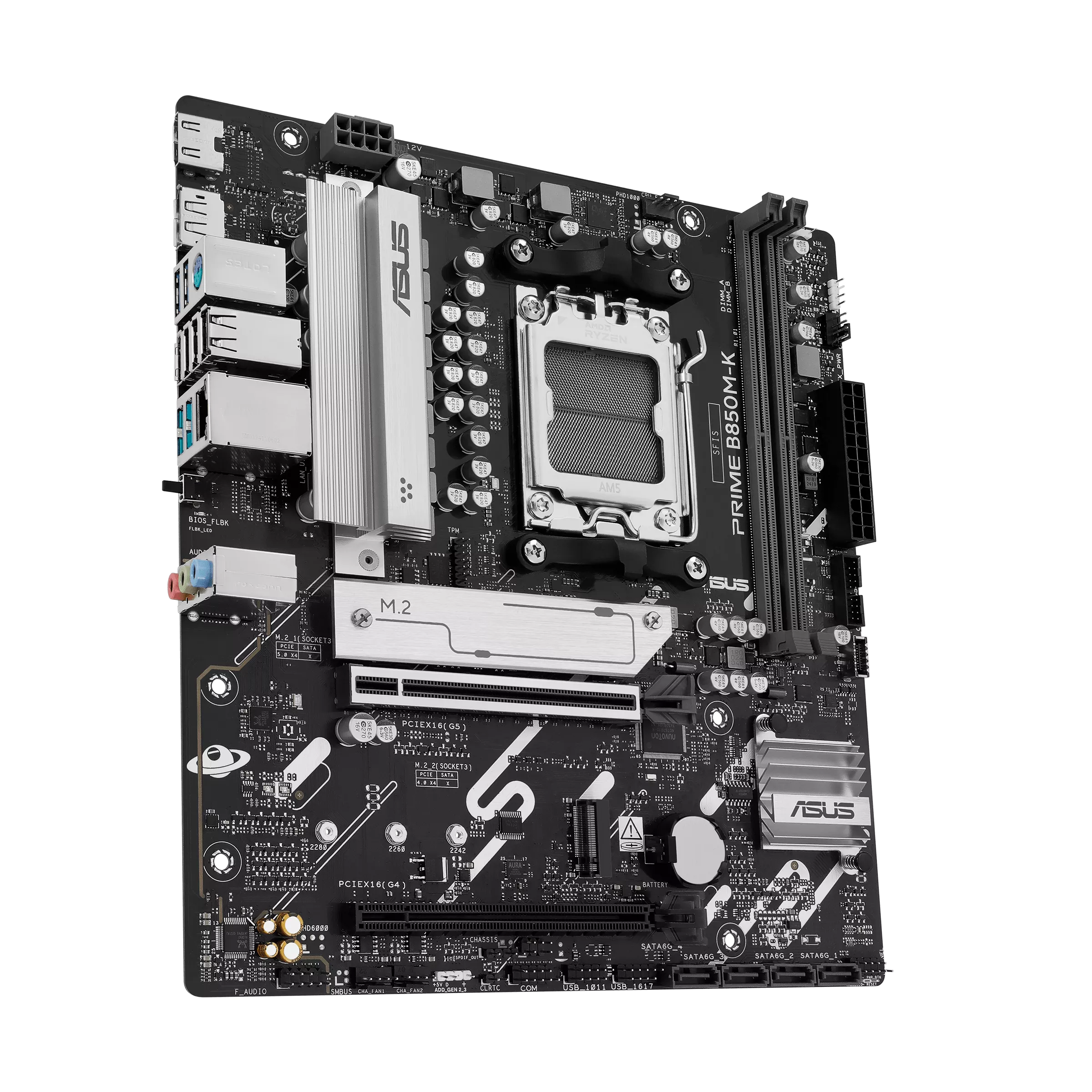 ASUS PRIME B850M-K AM5 Micro ATX AMD B850 Chipset, 2x DDR5 UDIMM Slots