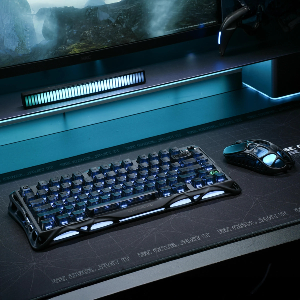 GRAVASTAR K1 75% WIRELESS MECHANICAL GAMING KEYBOARD - Stealth Black