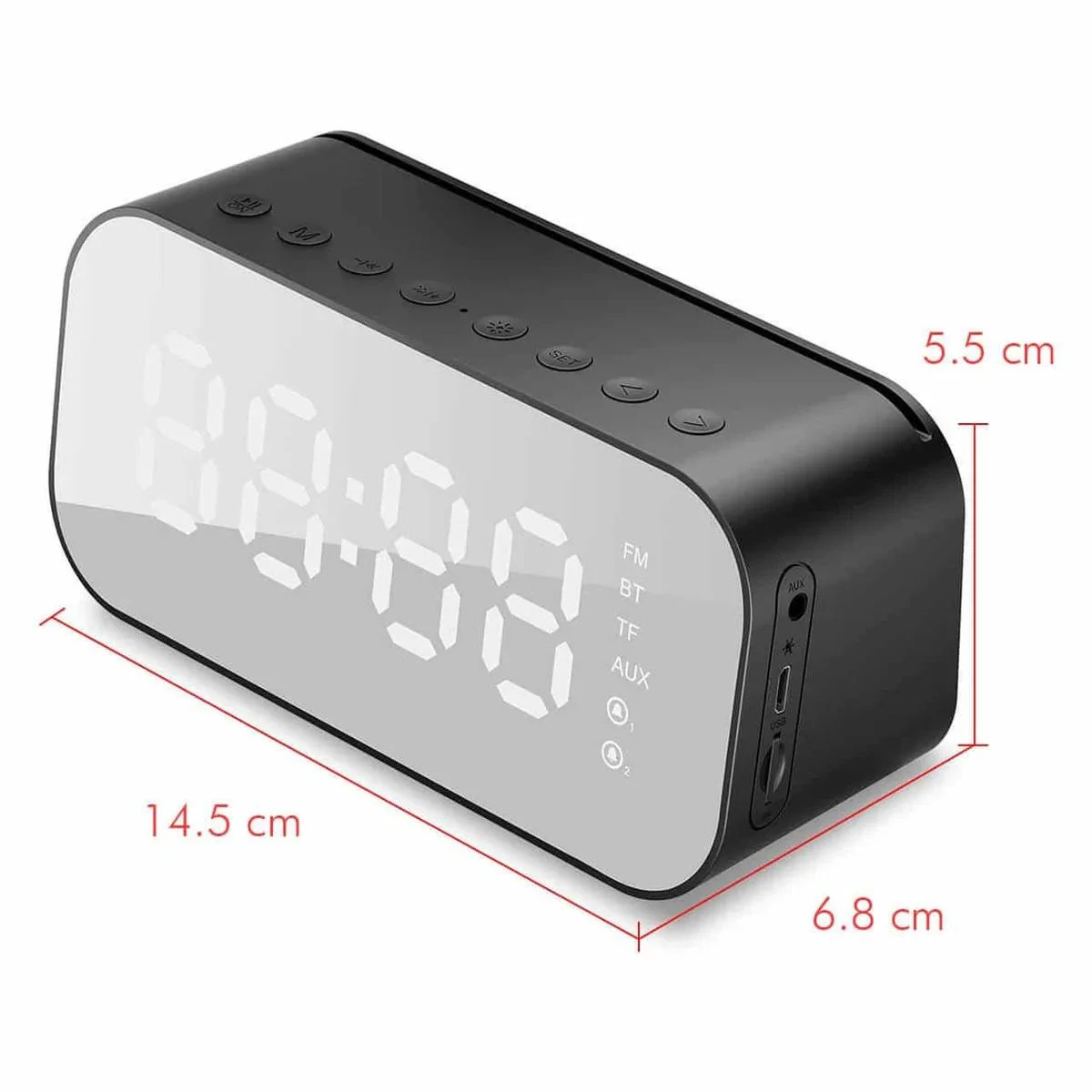 HAVIT M3 Alarm Clock Wireless Speaker- Black
