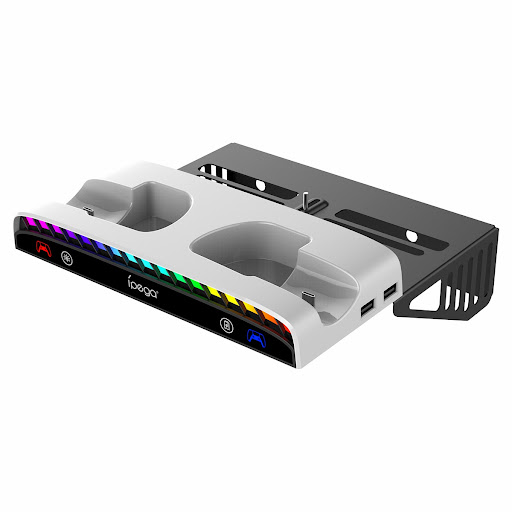 IPEGA PS5 Slim Console Multi-Functional Wall Mount Charging Dock for PS5 Console with RGB Light