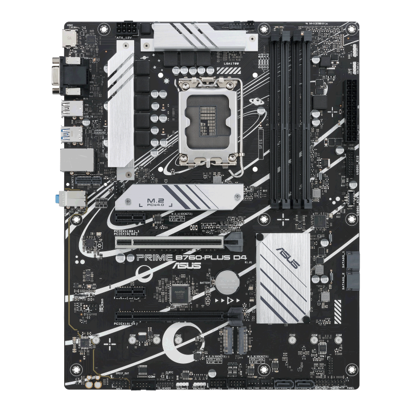 ASUS PRIME B760-PLUS D4 LGA1700 ATX Motherboard, Intel B760 Chipset, 4xDDR4