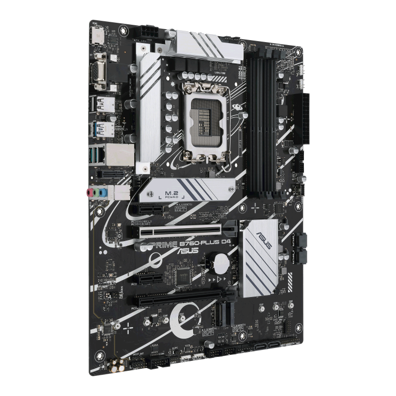 ASUS PRIME B760-PLUS D4 LGA1700 ATX Motherboard, Intel B760 Chipset, 4xDDR4