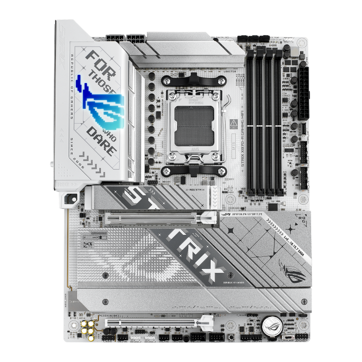 ASUS ROG STRIX X870-A GAMING WIFI ATX Motherboard, AMD X870 Chipset, 4x DIMM DDR5 White