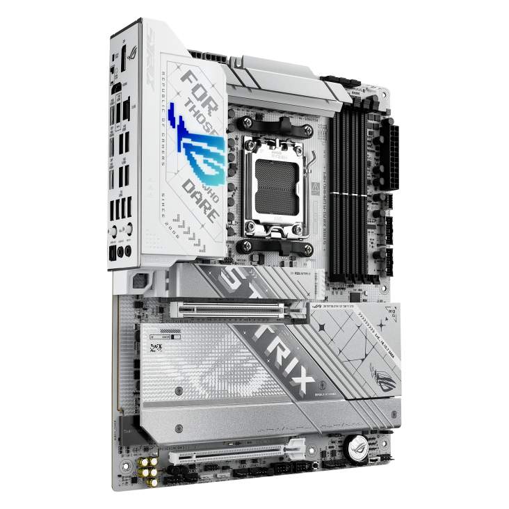 ASUS ROG STRIX X870-A GAMING WIFI ATX Motherboard, AMD X870 Chipset, 4x DIMM DDR5 White