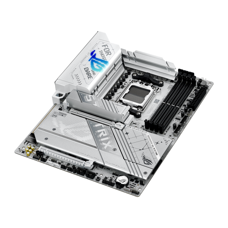 ASUS ROG STRIX X870-A GAMING WIFI ATX Motherboard, AMD X870 Chipset, 4x DIMM DDR5 White