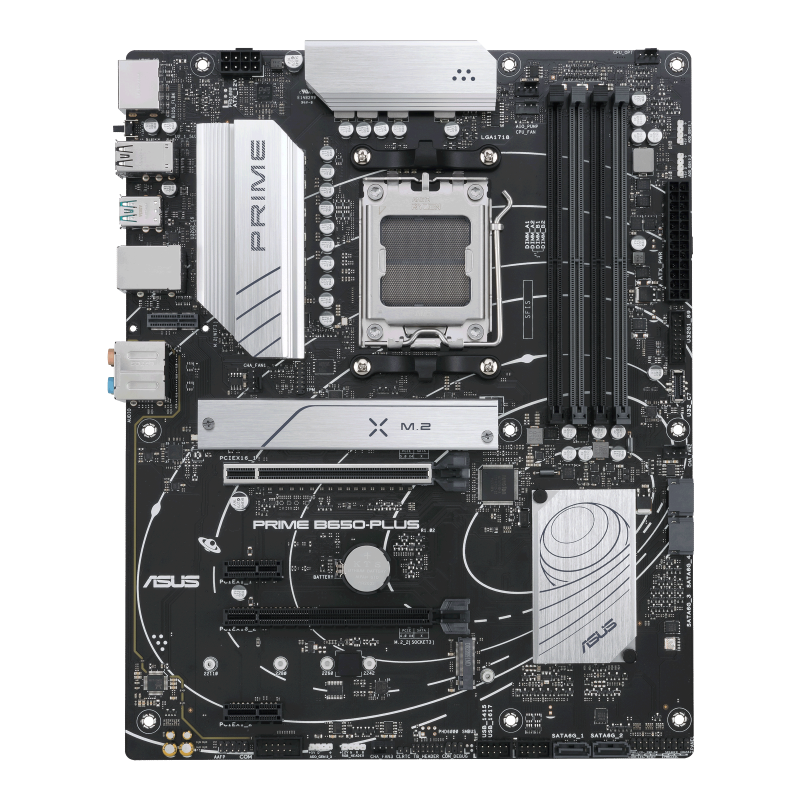 ASUS PRIME B650-PLUS ATX Motherboard, AM5 Socket, AMD B650 Chipset, 4 x 2-Channel DDR5