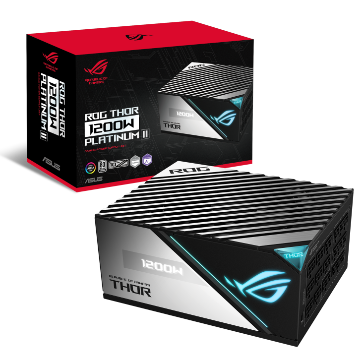 ASUS ROG Thor 1200W Platinum II ATX Power Supply Unit, 80Plus Platinum Efficiency, ARGB Aura Sync