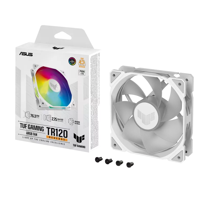 ASUS TUF Gaming TR120 Fan ARGB Reverse White