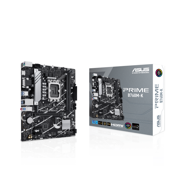 ASUS PRIME B760M-K DDR5 (13th and 12th Gen) LGA 1700 mATX Motherboard