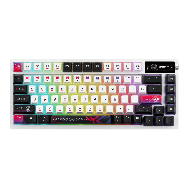 ASUS ROG M704 AZOTH X 75% WIRELESS MECHANICAL GAMING KEYBOARD WHITE