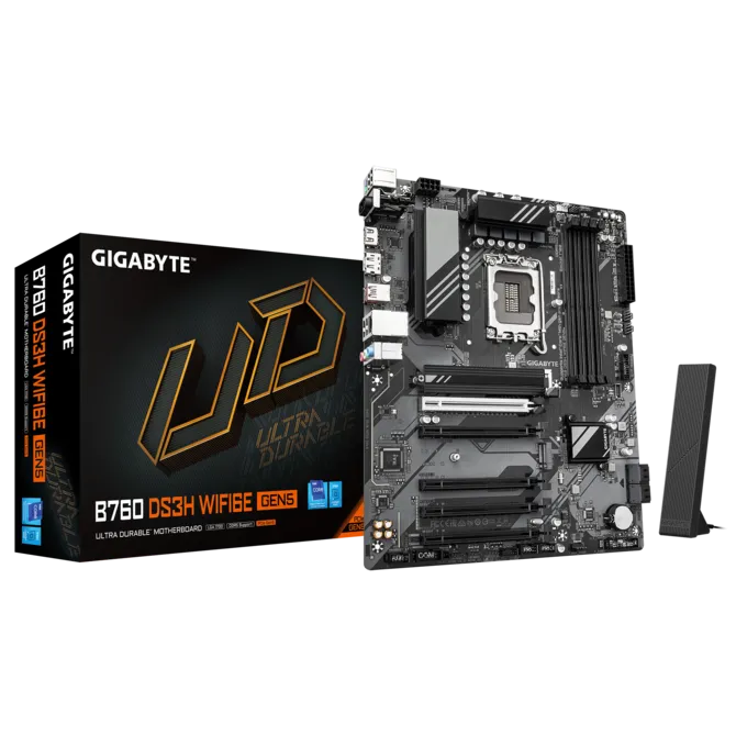 GIGABYTE B760 DS3H WIFI6E GEN5 ATX DDR5 MOTHERBOARD GIGABYTE B760 DS3H WIFI6E GEN5 ATX DDR5 MOTHERBOARD