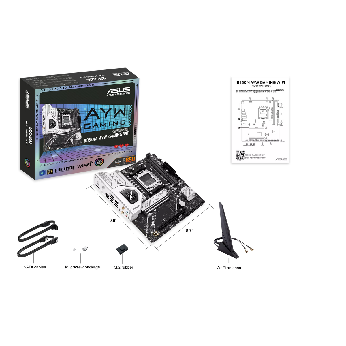 ASUS B850M AYW GAMING WIFI AM5 Socket Motherboard