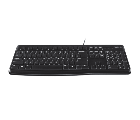 Logitech K120 USB Keyboard Spill-Resistant with Quiet Typing
