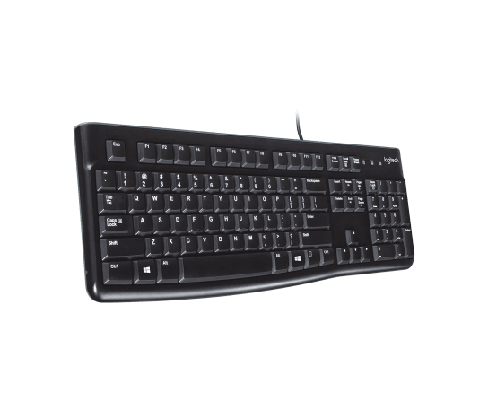 Logitech K120 USB Keyboard Spill-Resistant with Quiet Typing