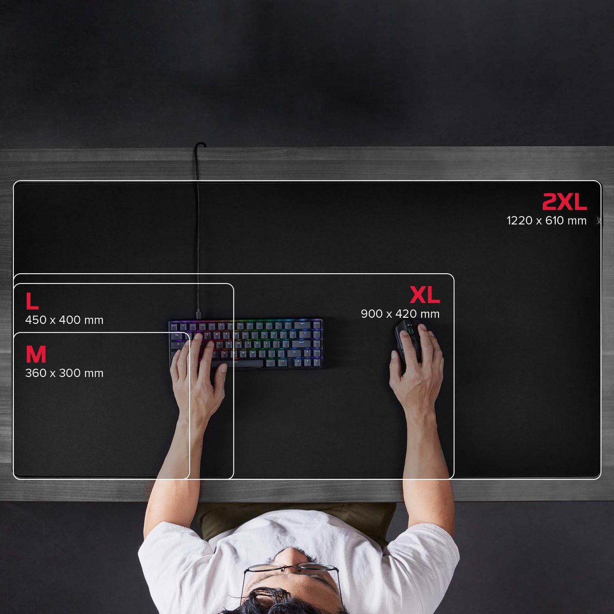 HyperX Pulsefire Mat - Gaming Mouse Pad - Cloth (2XL)