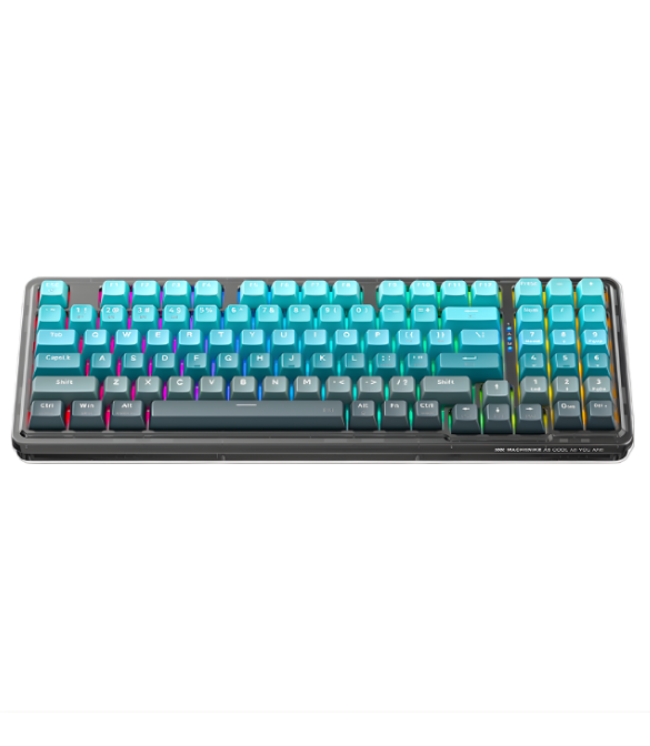 Machenike K500F-B94W Pro Tri Mode RGB GR Silver Switch Cyan