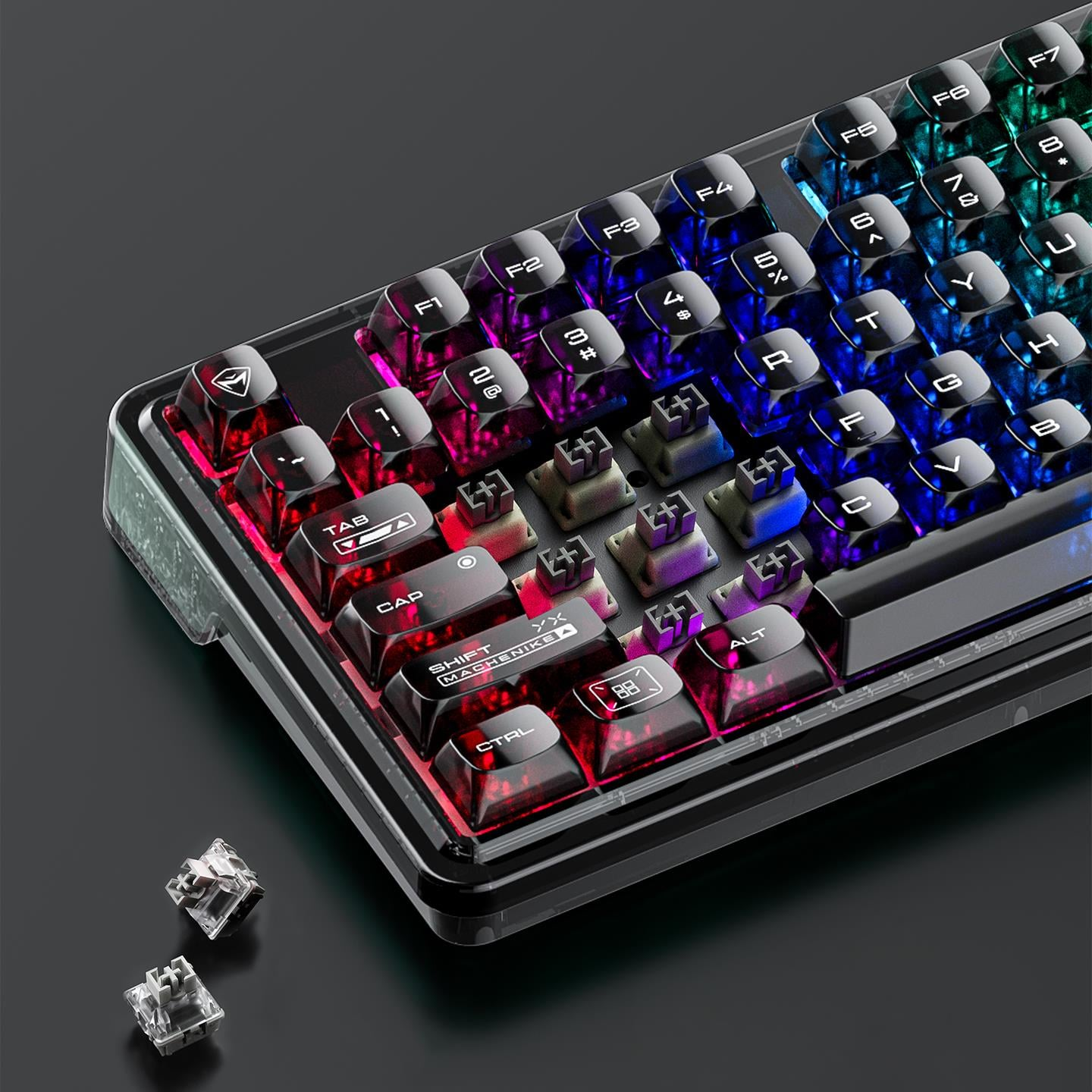 Machenike K500-M81 Wired Magnetic Linear Switch RGB Black