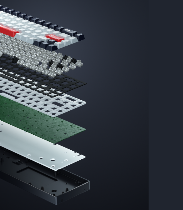 Machenike Raid68 Wired Keyboard Magnet Grey Switch RGB BLACK