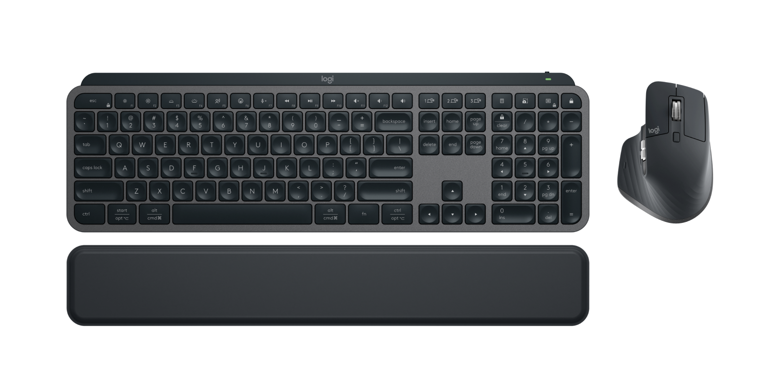 Logitech MX Keys S  Wireless Keyboard + Mouse Combo - Graphite Black