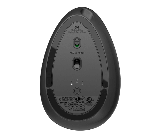 Logitech MX Vertical Ergonomic Wireless Mouse - Black