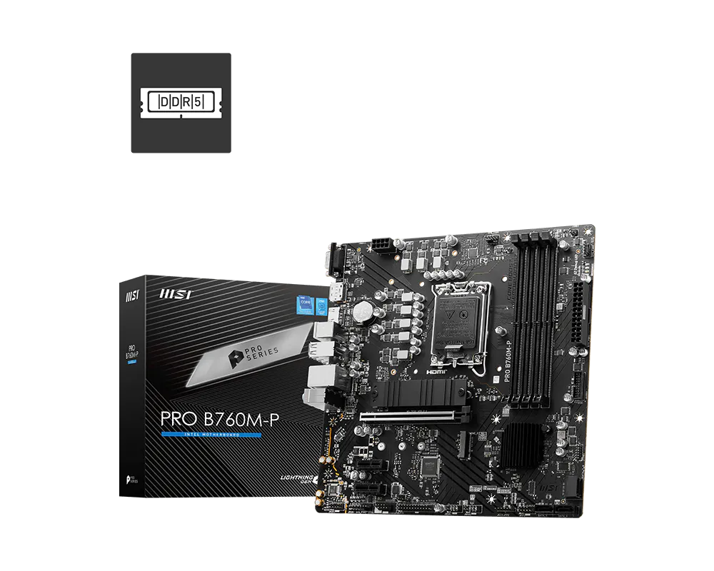 MSI PRO B760M-P Motherboard Intel B760 LGA 1700 Micro ATX MOTHERBOARD MSI PRO B760M-P Motherboard Intel B760 LGA 1700 Micro ATX MOTHERBOARD