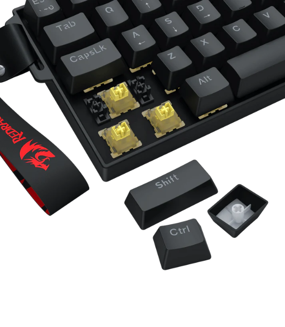 REDRAGON FIZZ MAGNETIC 60% KEYBOARD - BLACK