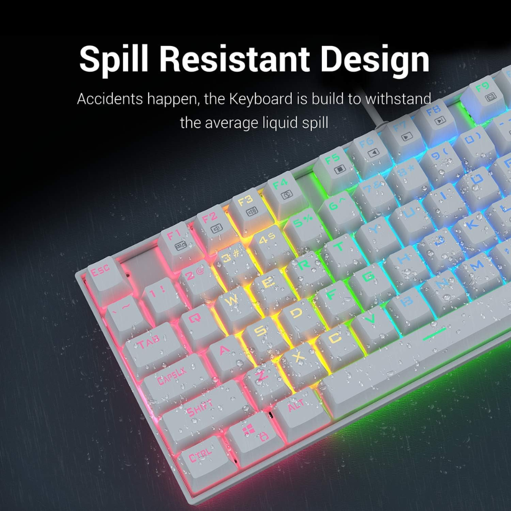 Redragon KUMARA K552 RGB-1 Wired Gaming Keyboard - White