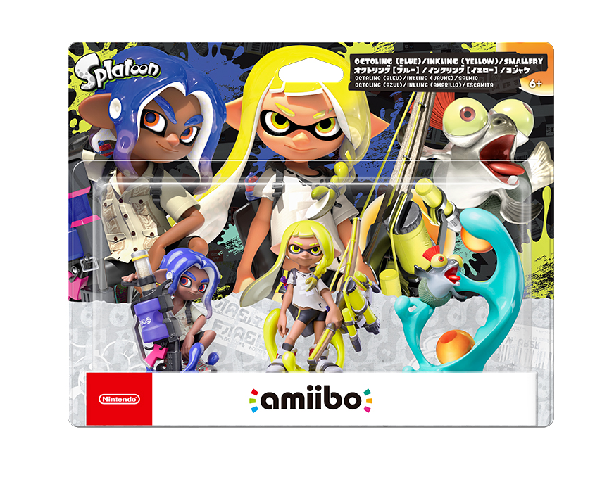 Nintendo Amiibo Splatoon 3 Blue Octoling Inkling Smallfry Set of 3 figures