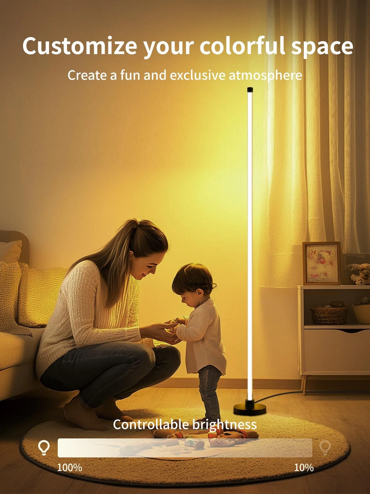 Smart RGB LED Corner Lamp with App and Remote Control