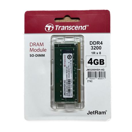 Transcend 4GB DDR4 3200 MHz RAM Unbuffered SO-DIMM