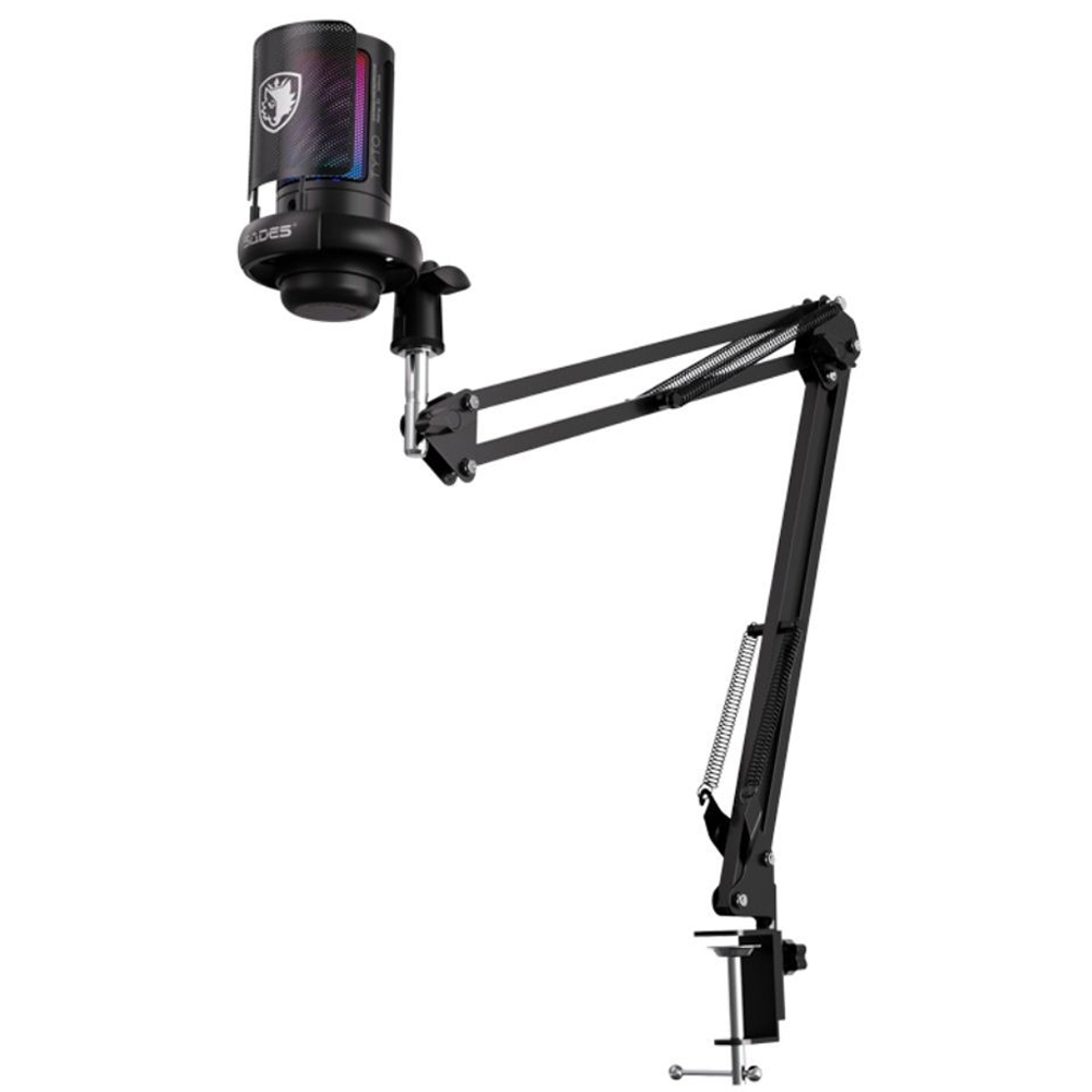 Sades Tyto Cardioid Polar Pattern Detachable Pop Filter Microphone- Black