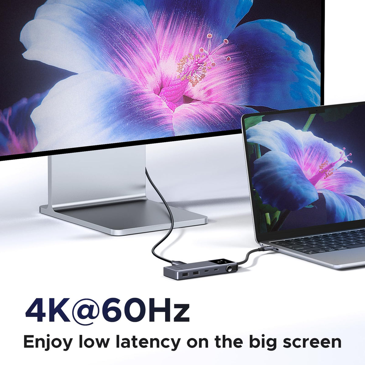 UGREEN USB-C to HDMI(4K@60Hz) +2*USB-A3.0+USB-C3.0+USB-A2.0+Gigabit RJ45+PD(100W)