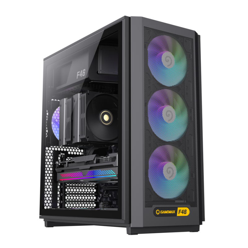 GameMax F46 BK ATX Gaming PC Case