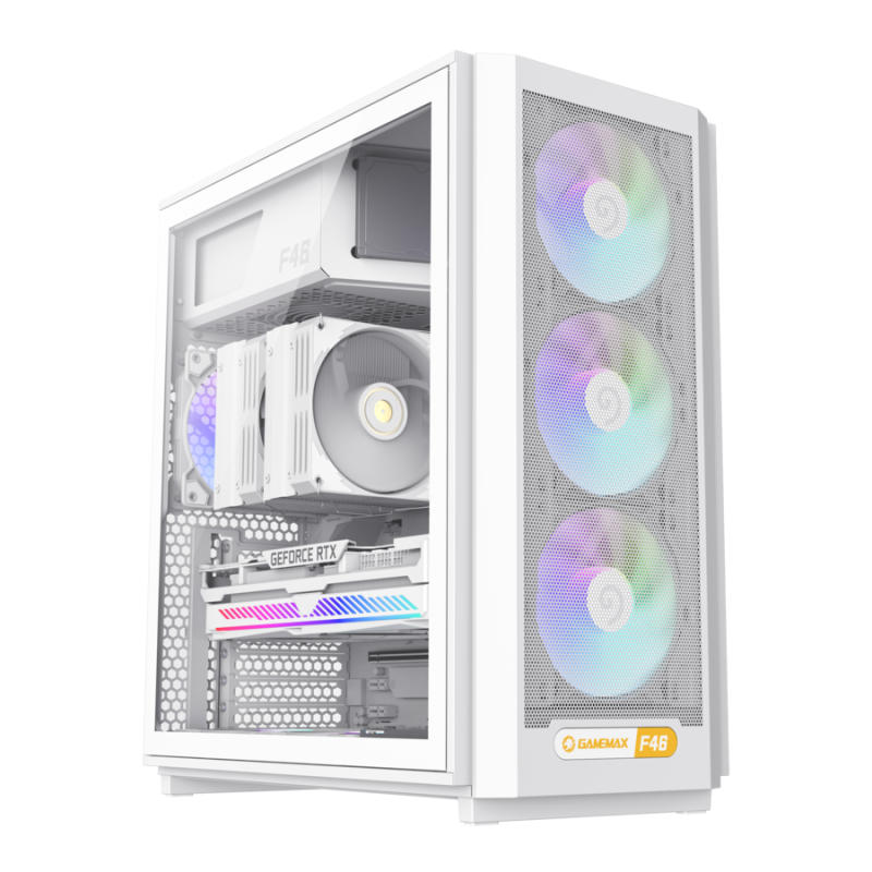 GameMax F46 WH ATX Gaming PC Case