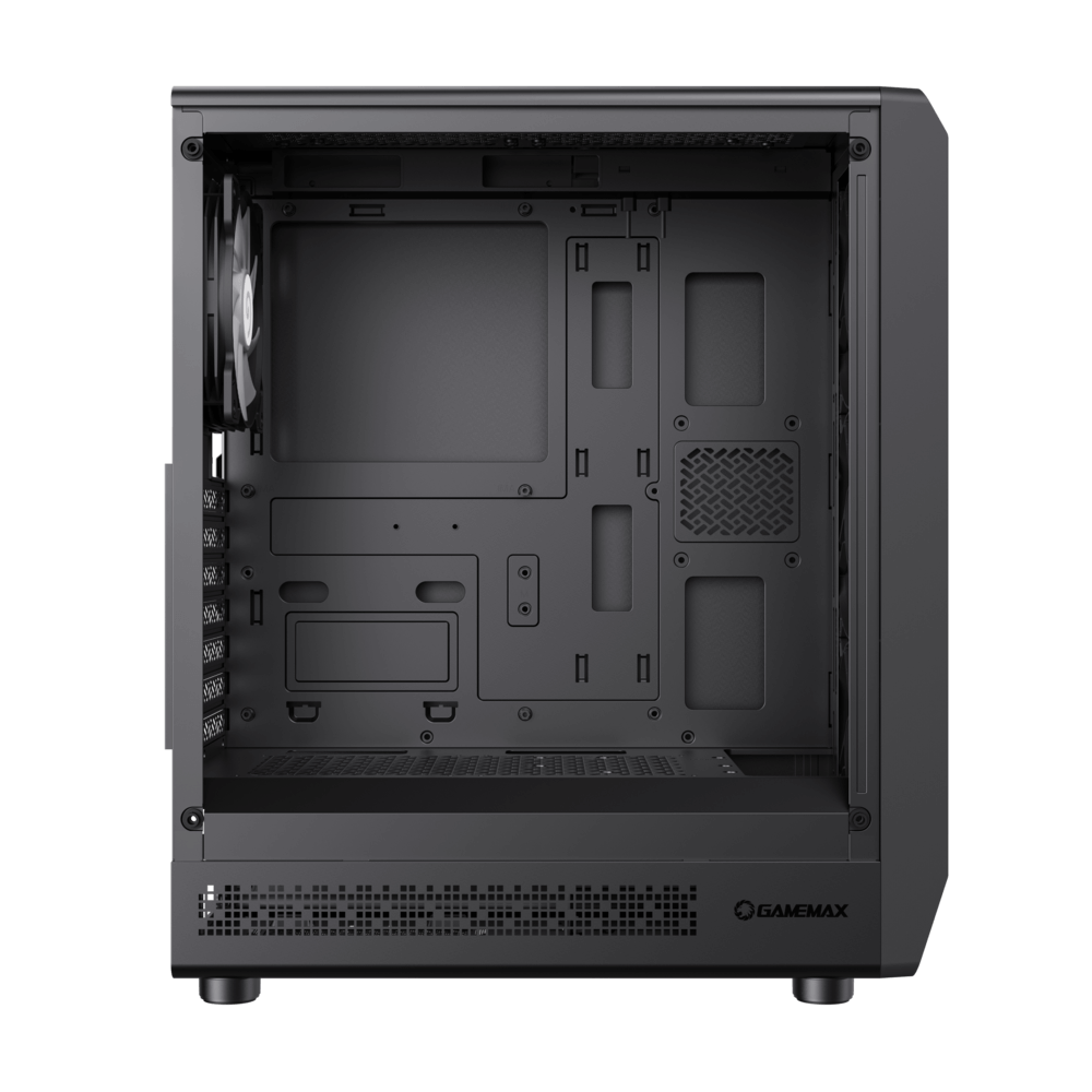 GAMEMAX Forge AB Black Tempered Glass USB3.0 and Type C Mid Tower 6 x ARGB Fans (Pre-Installed) ATX Gaming Case