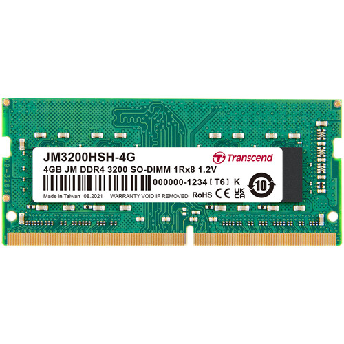 Transcend 4GB DDR4 3200 MHz RAM Unbuffered SO-DIMM