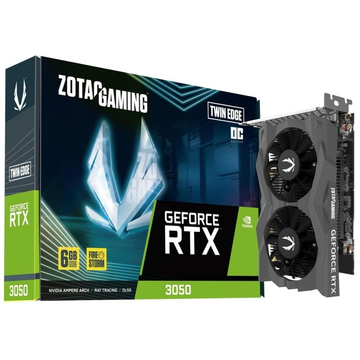 ZOTAC GAMING GeForce RTX 3050 Twin Edge OC 6GB GDDR6 - Graphics Card (No Power Connectors)